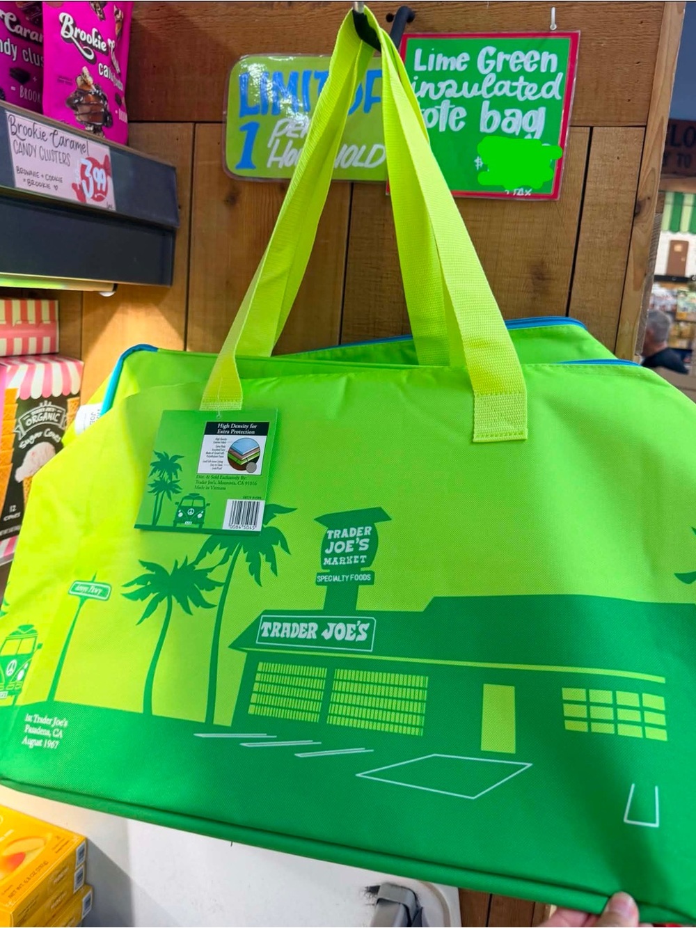 Trader Joe's Lime Green Insulated Tote